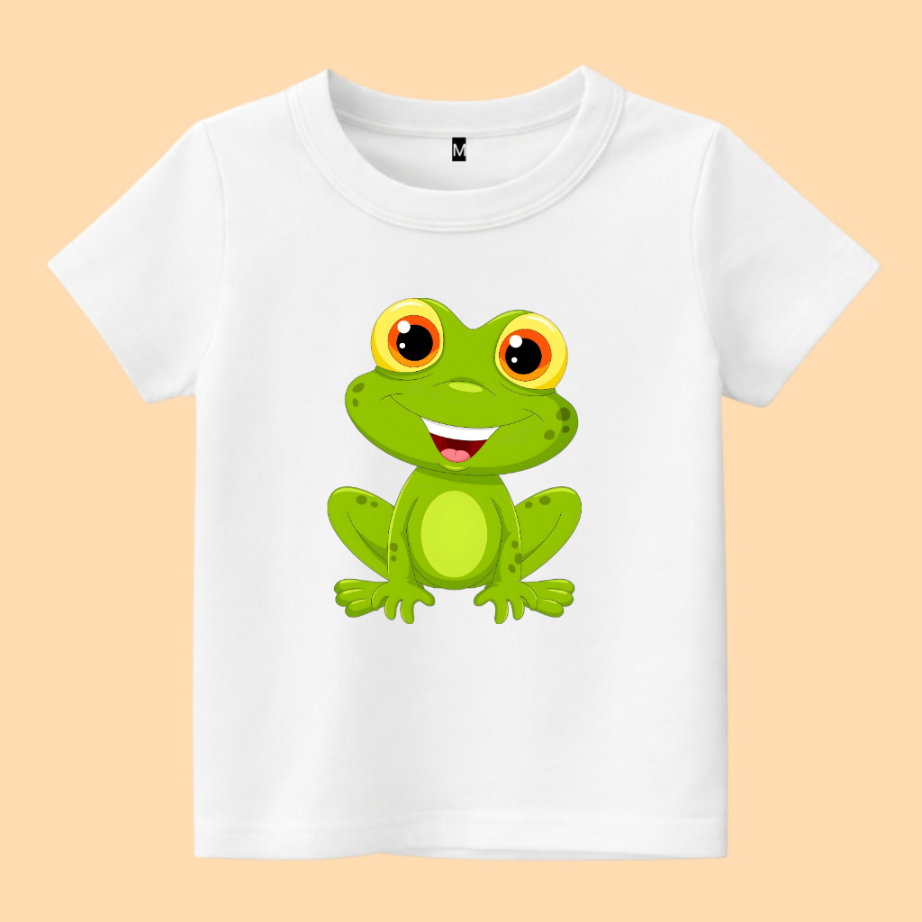 Baju kaos anak gambar katak lucu
