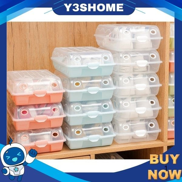 HL0199 Kotak Sepatu Plastik Transparan Penyimpanan Kotak Sepatu Shoes Storage Box
