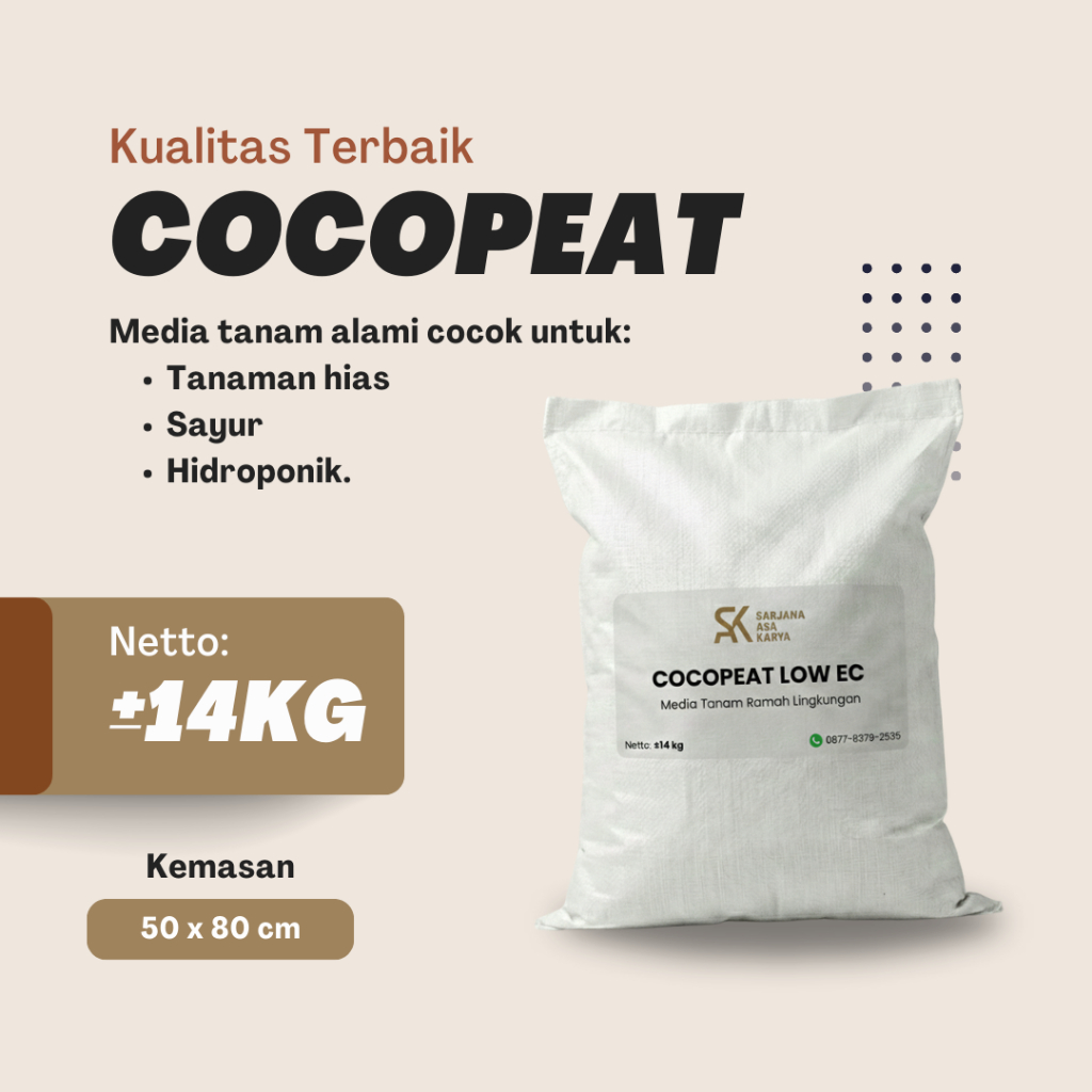 Cocopeat Karung Beras 25kg (bukan berat)