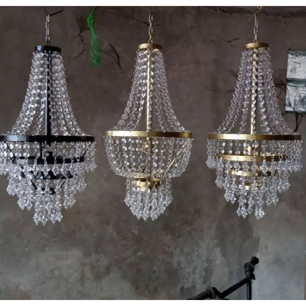 lampu gantung kristal, lampu dekorasi, lampu hias pelaminan