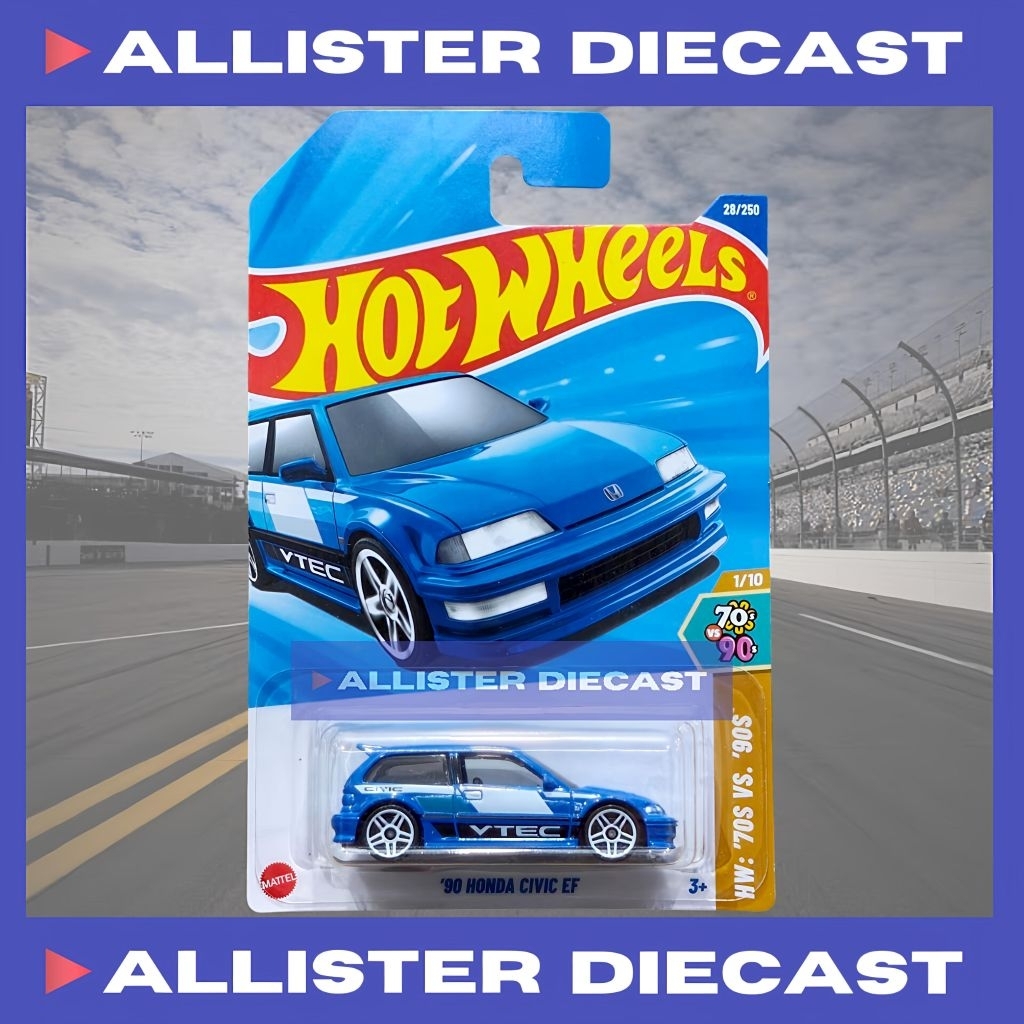 Hot Wheels 90 Honda Civic EF Biru Hotwheels 90 Honda Civic EF Blue HW 70S VS 90S Hot Wheels Honda Ci