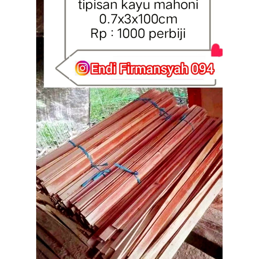 list tipis kayu mahoni