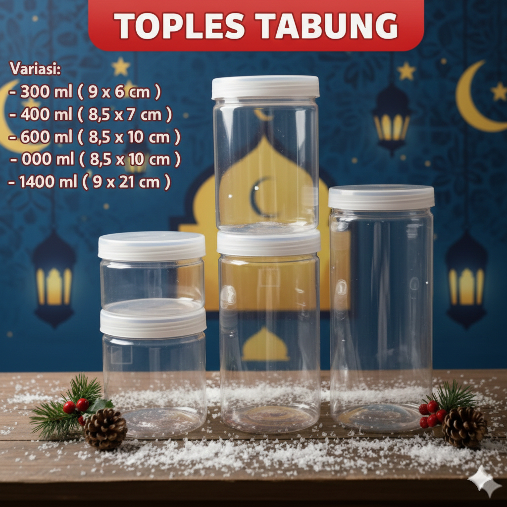 Toples Plastik Toples Tabung Toples Kue Kering Toples Plastik Bening