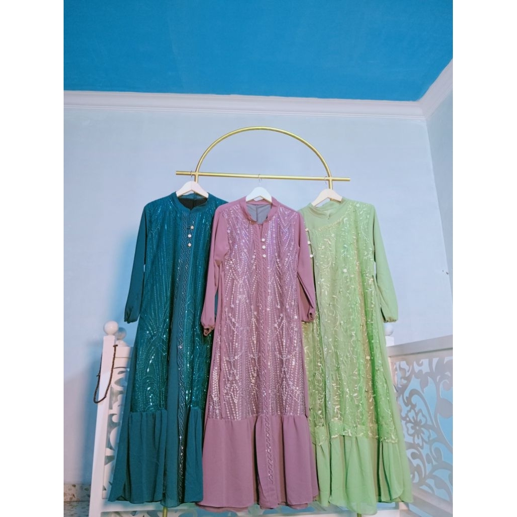 Gamis Brukat Mewah Elegant