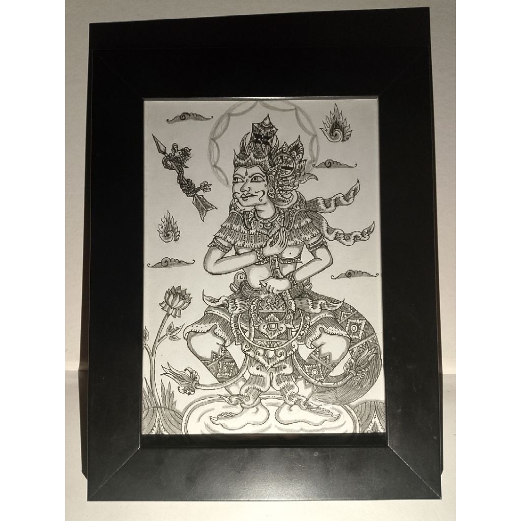 Lukisan wayang asli bali