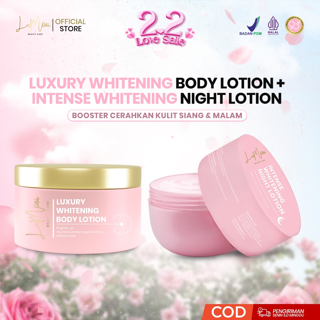 [LAMOOI] Luxury Whitening Body Lotion (HB Siang) + Intense Whitening Night Lotion (HB Malam)