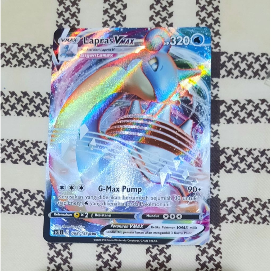 Kartu Pokemon Lapras Vmax Sc1b RRR tcg bahasa indonesia