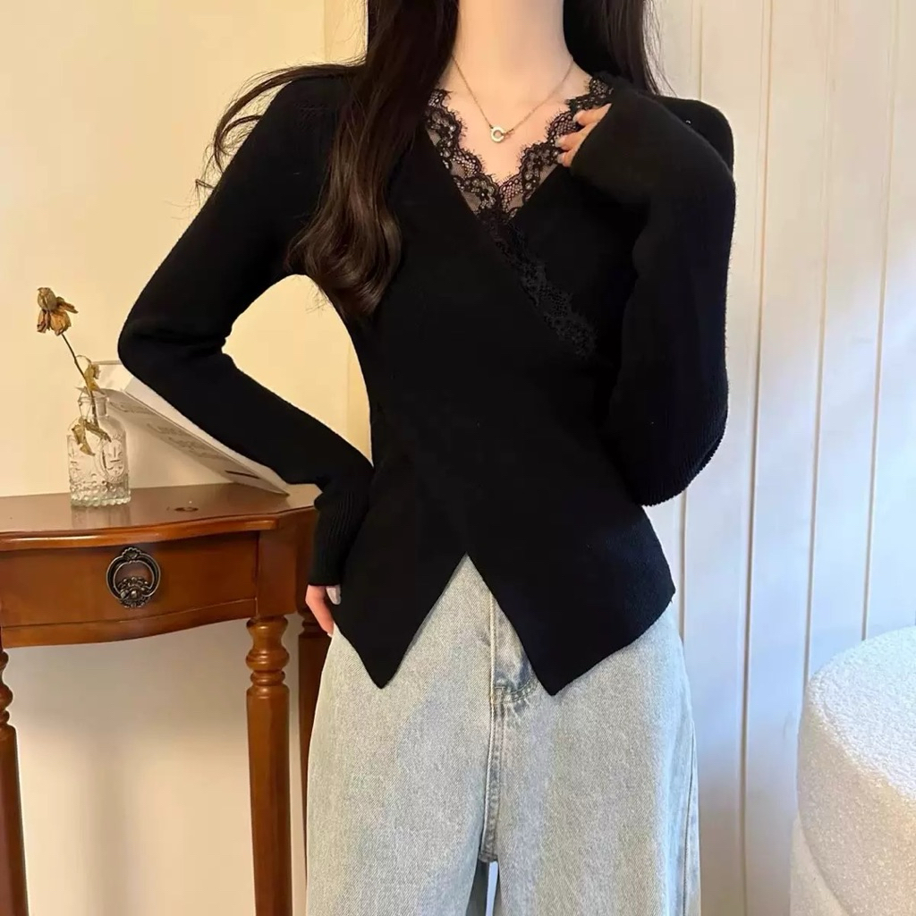 MINJOO TOP (ATASAN RAJUT WANITA READY STOCK SIAP KIRIM)