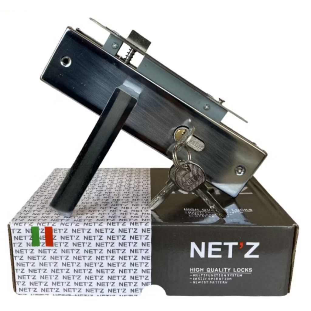 Kunci Pintu Tanggung / Sedang Merek NETZ Atau GRT ( Handle Pintu Rumah Set )