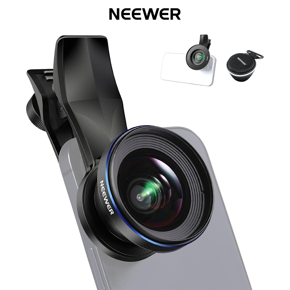 NEEWER 18mm 100° Wide Angle Phone Lens, with Phone Lens Holder & 67mm Filter Adapter Ring, LS-42 Pro
