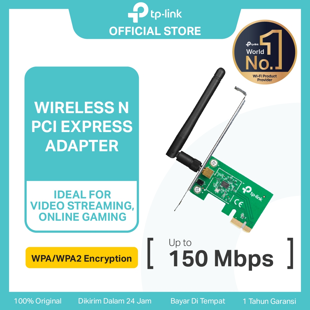 TP-LINK TL-WN781ND | 150Mbps Wireless N | PCI Express Adapter | WPA/WPA2 | Windows PC Laptop
