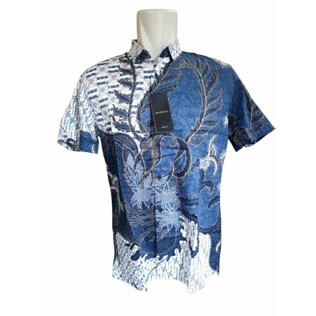 MOC kemeja batik lengan pendek pria size L
