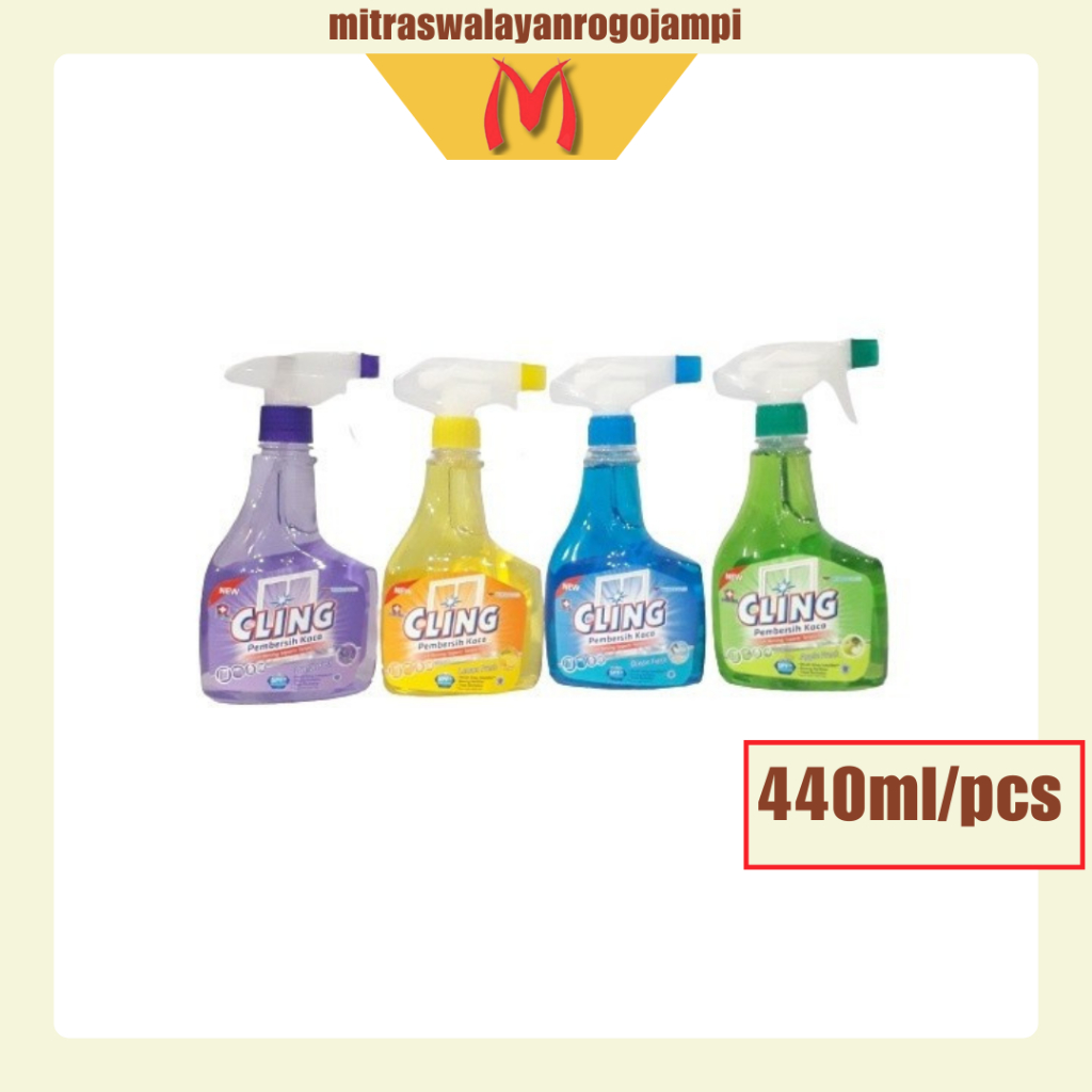 CLING Pembersih Kaca | Pembersih Kaca Botol 440ml