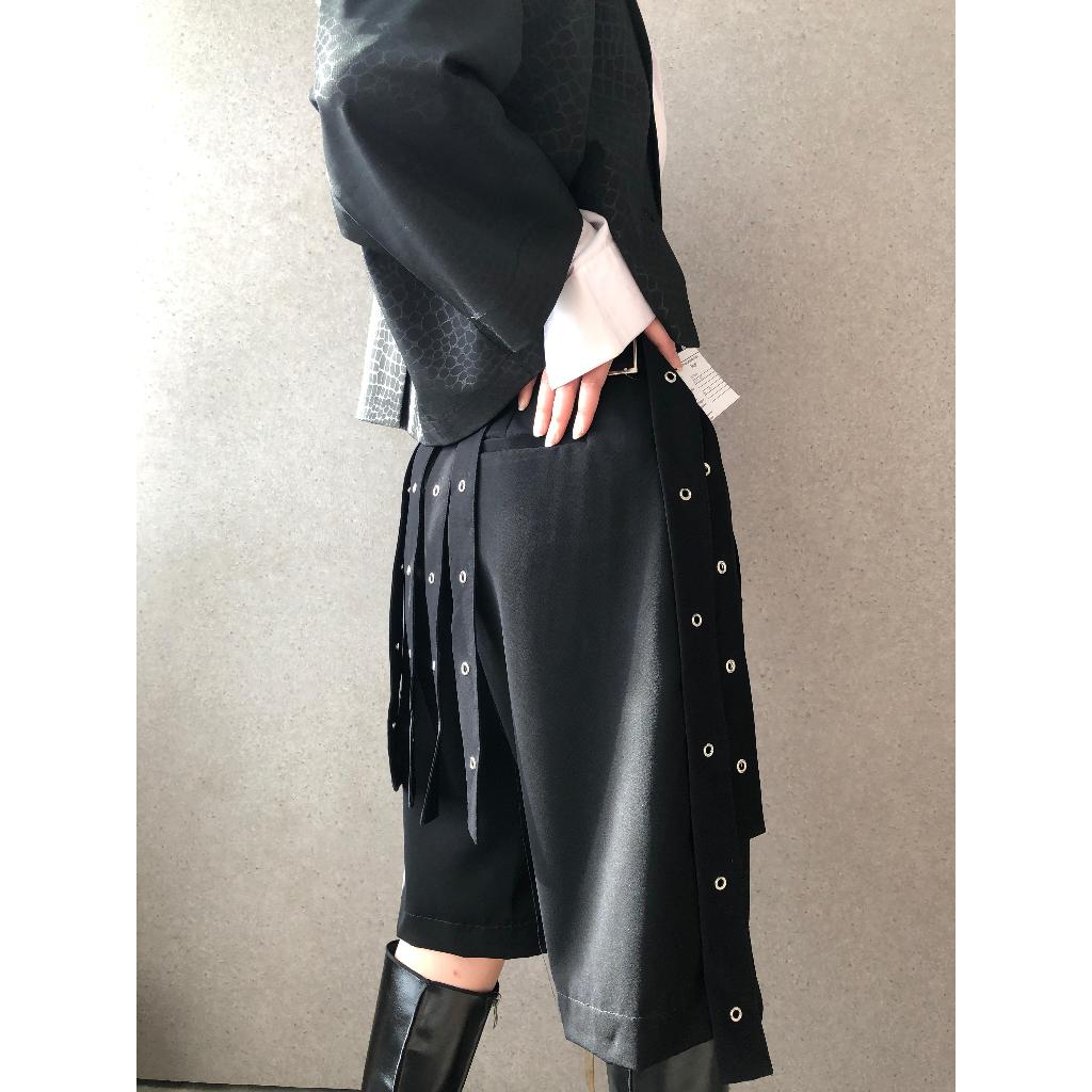 MOOROOAH | EYELETE SKIRT LEATHER  | BAWAHAN EYELETE SKIRT LEATHER