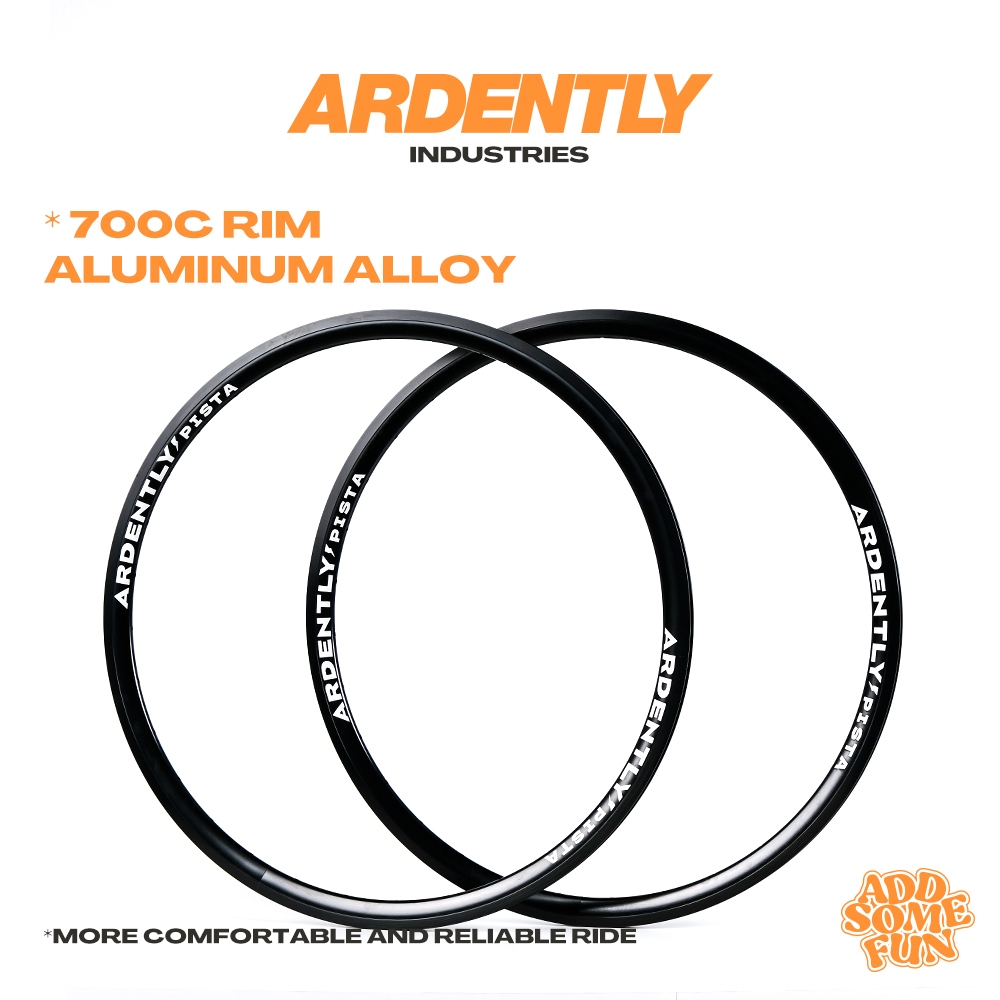RIM ARDENTLY PISTA 700C HITAM/SILVER