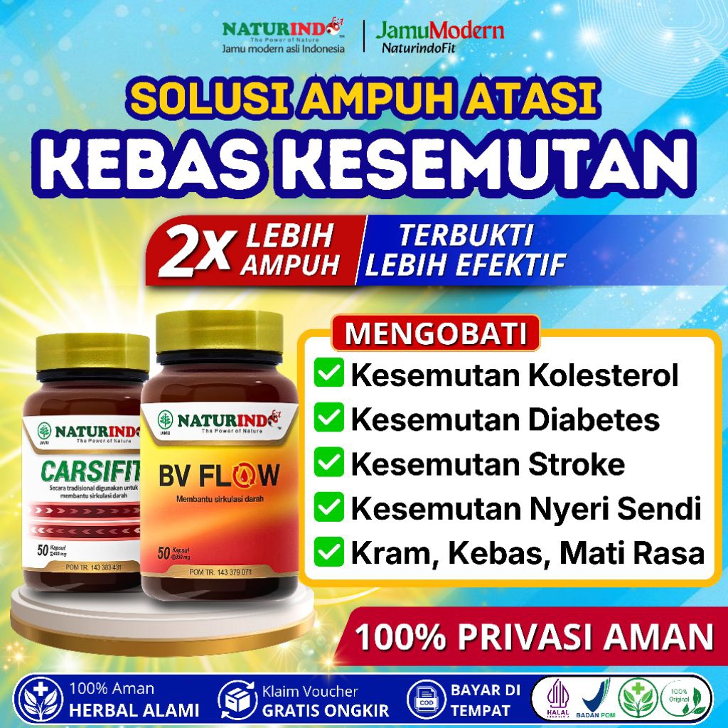 Obat Herbal Kesemutan Kebas Mati Rasa Kaki Panas Penyumbatan Pembuluh Darah  Ampuh Bv Flow Naturindo