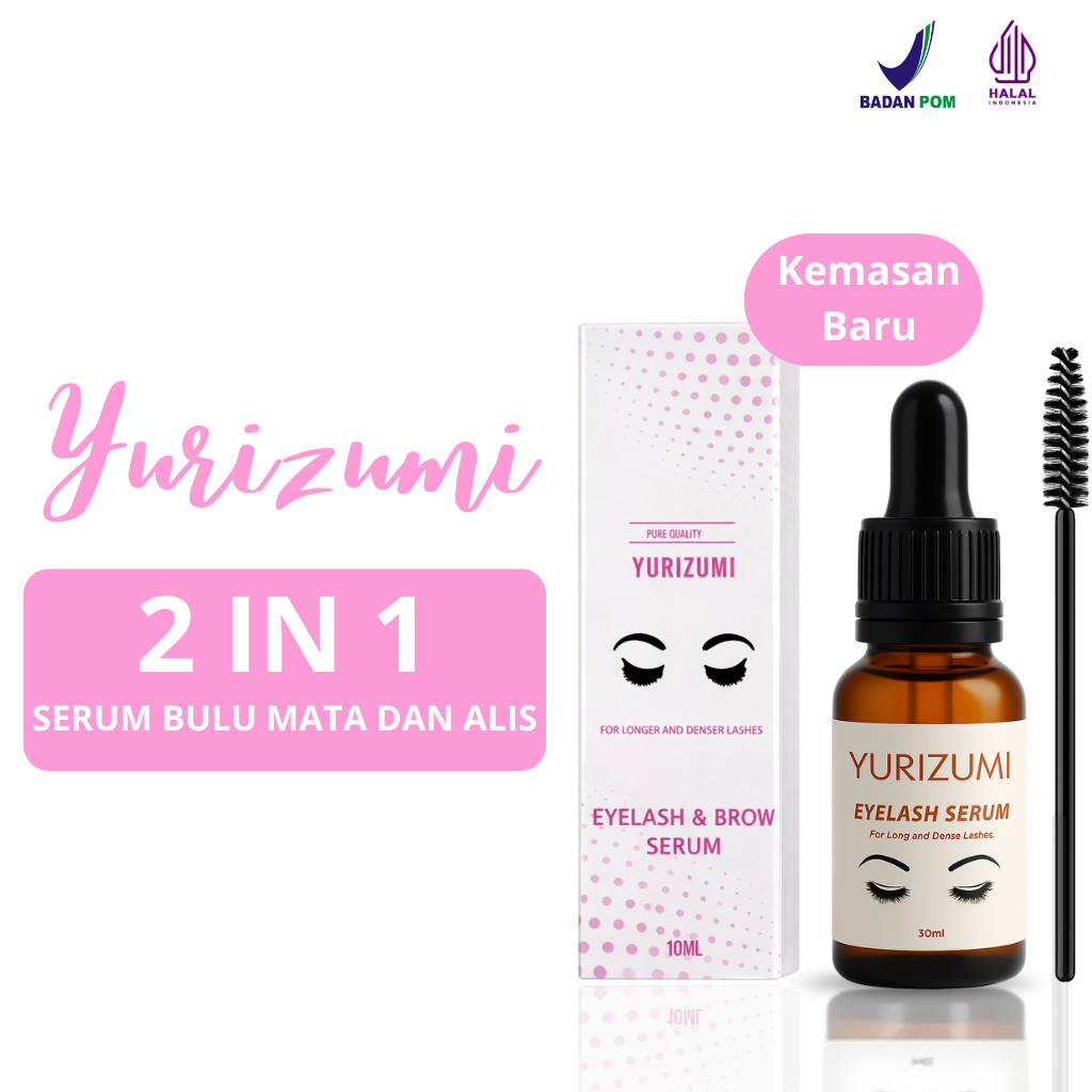 Yurizumi EyeLash Serum Bulu Mata dan Alis BPOM Halal 10ml Pelentik Bulu Mata Serum Penumbuh Bulu Mat