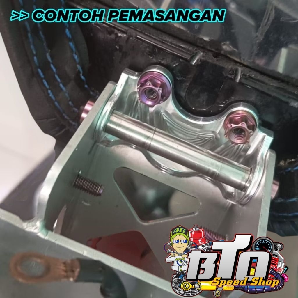 Engsel jok breket engsel jok yamaha matic Engsel Jok Cnc Yamaha Mio Sporty / Mio Smile Full Cnc Almu