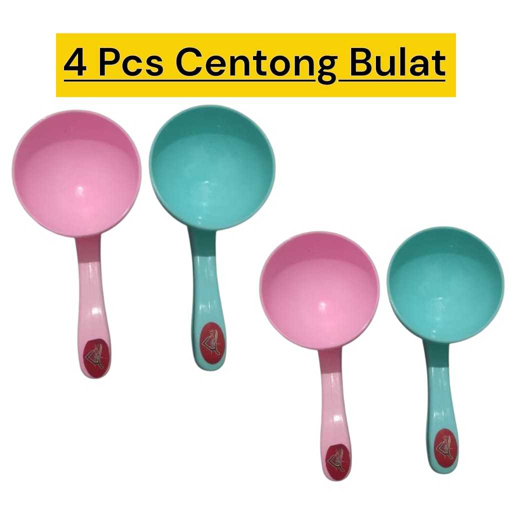 Paket 4 Pcs Centong Nasi Bulat Alexish Padang Serbaguna Anti Lengket