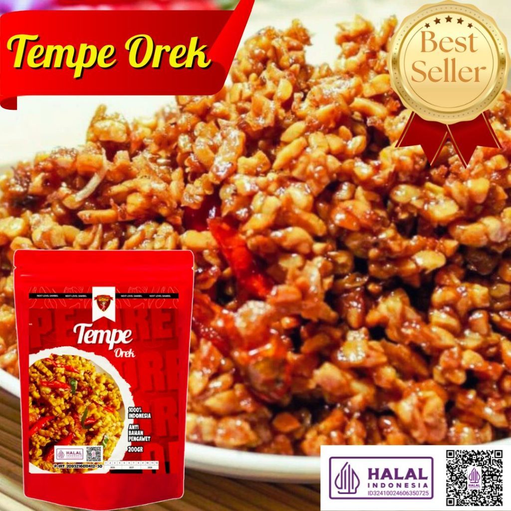 200gr Tempe Orek Kriuk/ Orek Tempe Pedas Manis/ Kering Tempe/ Kering Tempe Pedas Manis/ Tempa Orek/ 