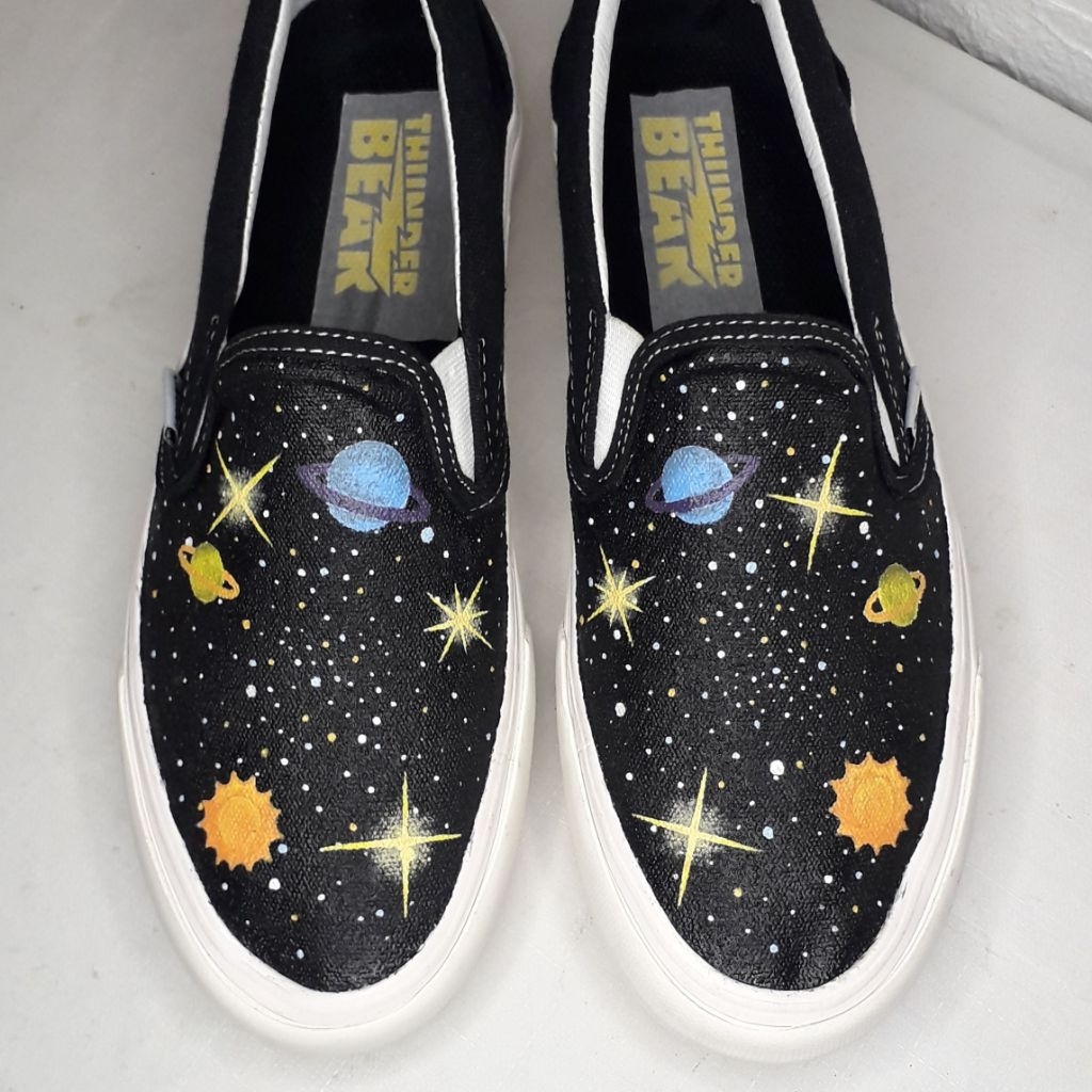 Sepatu THUNDERBEAR Custom "SIMPLE GALAXY" Sepatu Pria dan Wanita