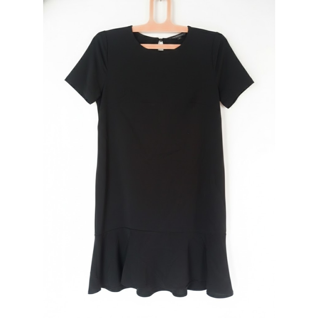 tunic the executi*e blouse hitam dress mini tie back polos branded wanita