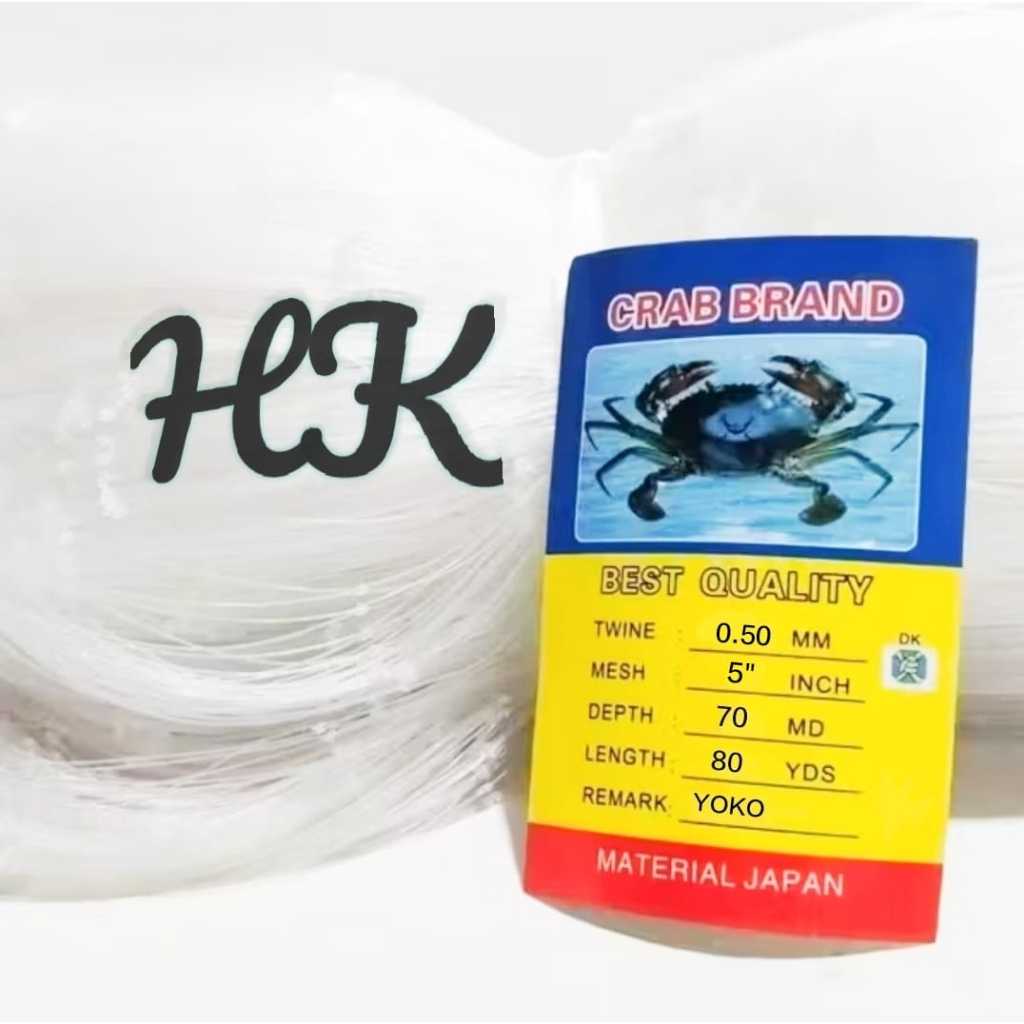 JARING 050 5 INCH 70X80 YOKO JARING IKAN 5 INCH / PUKAT 5 INCH / CRAB BRAND / CAP KEPITING