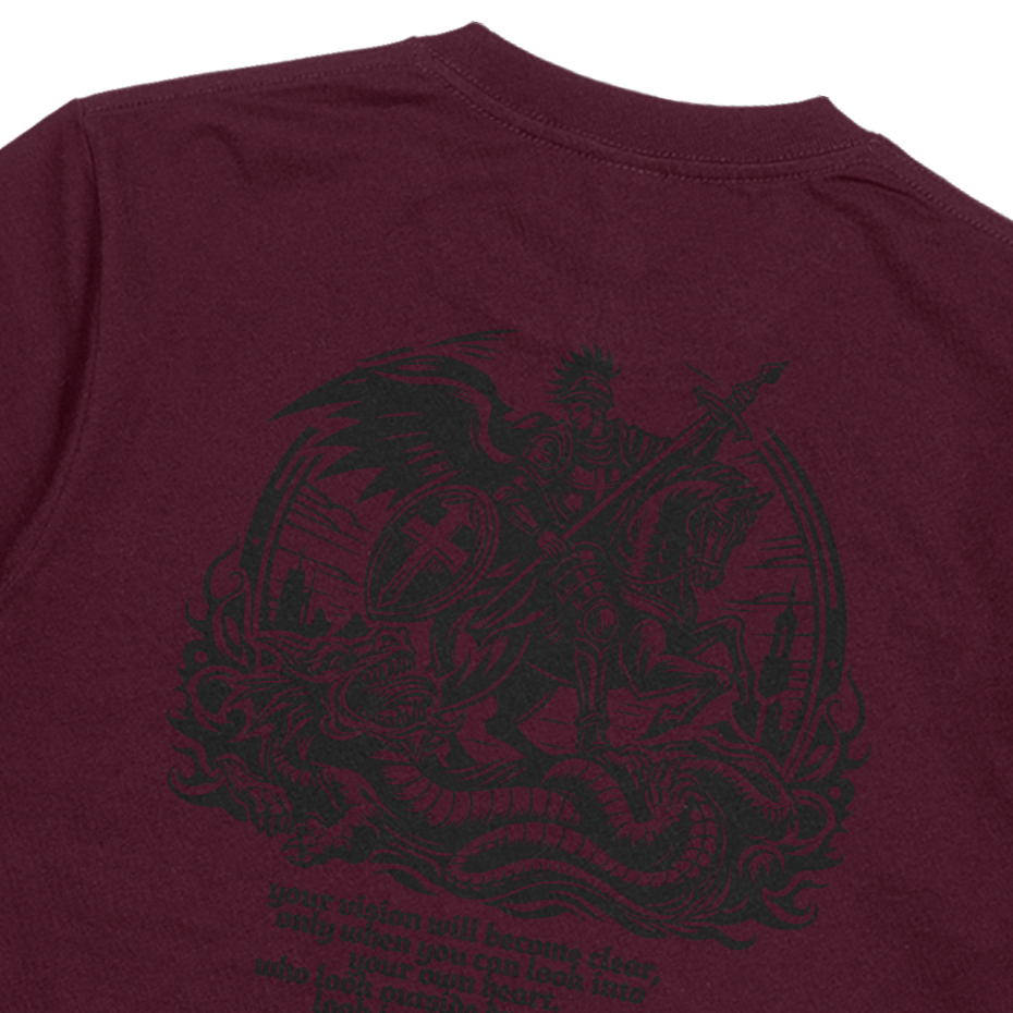 Troy Company Tshirt Maroon Cadmus - Kaos Lengan Pendek Kaos Merah Maroon MTD 2929