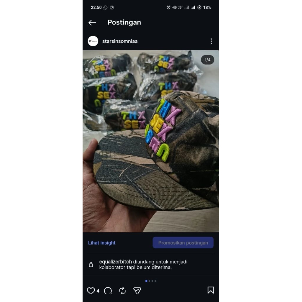 6 Panel Hat Camo Thanksinsomnia