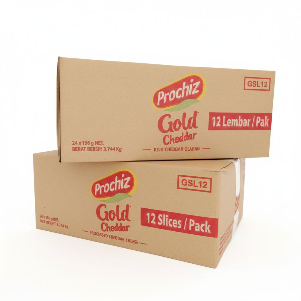 Keju Prochiz Gold Slice 12's (1 KARTON) Keju Lembar