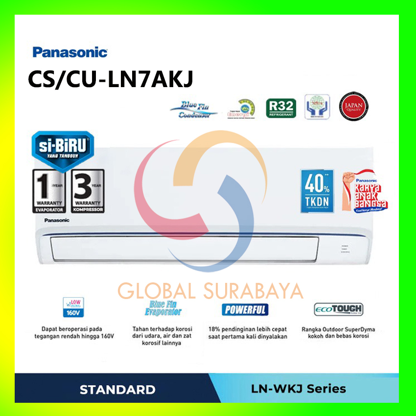 AC Panasonic CS/CU LN7WKJ 3/4 PK LN7WKJ LN7
