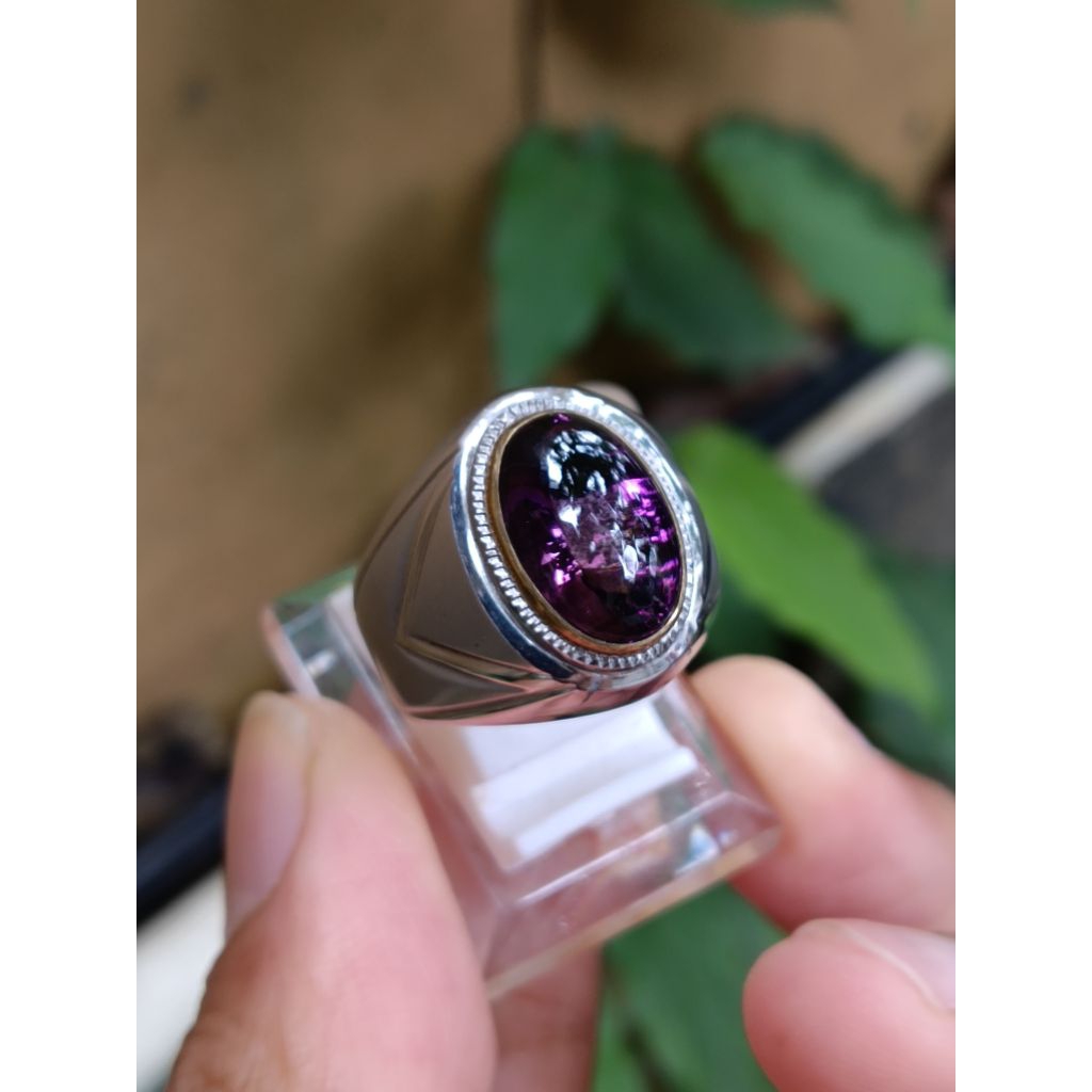 Batu cincin Amethyst Bungur tanjung bintang Lampung