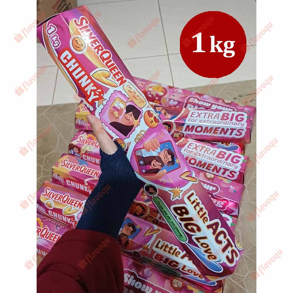 Cokelat Silverqueen Jumbo Chocolate 1kg Coklat Valentine Edition Chunky Bar Chunkybar Satu Kilo Vale
