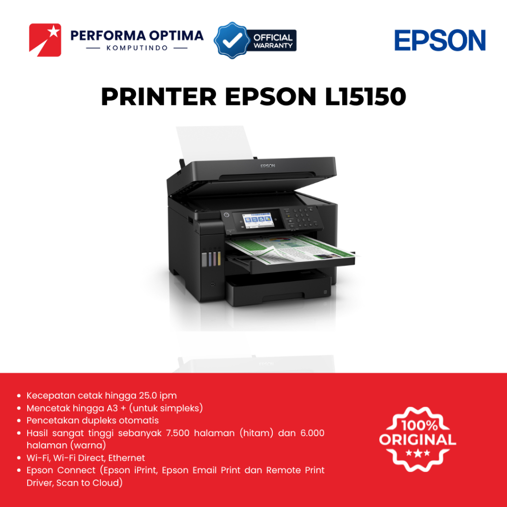 PRINTER EPSON L15150 A3 Wi-Fi Duplex All-in-One Ink Tank Printer