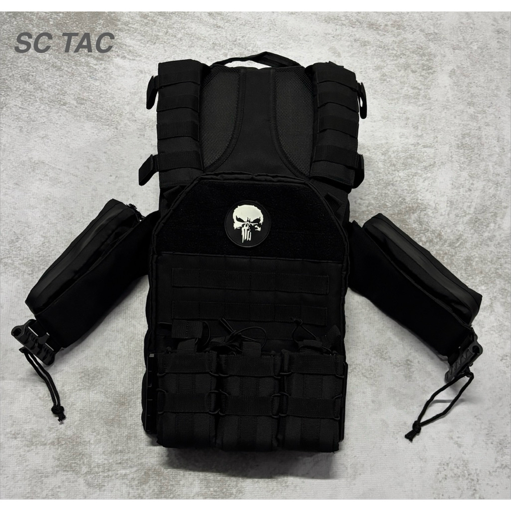 Body Vest Tactical Black Mamba Hitam Dublikat/Body Vest Tni Polri