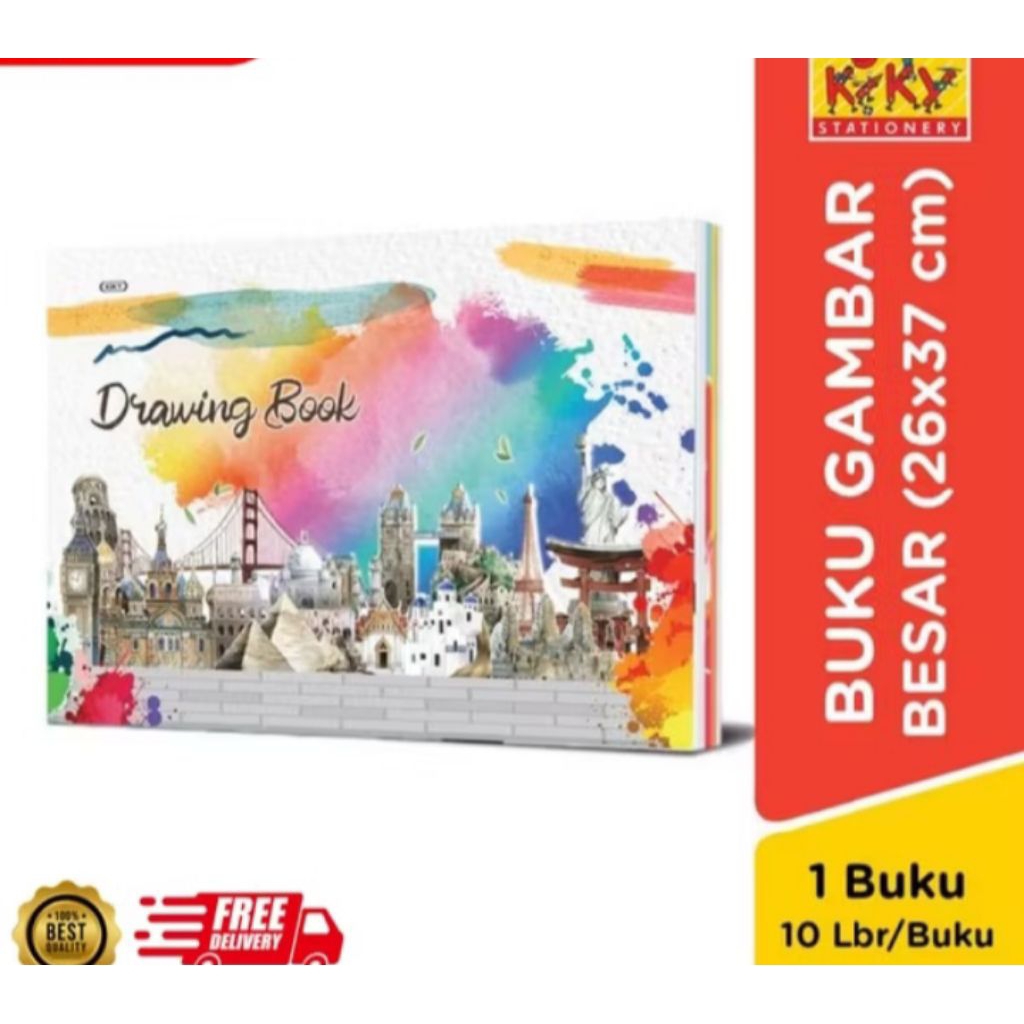 BUKU GAMBAR A2 KIKY 26x37 cm PER PAK ISI 5 BUKU GAMBAR