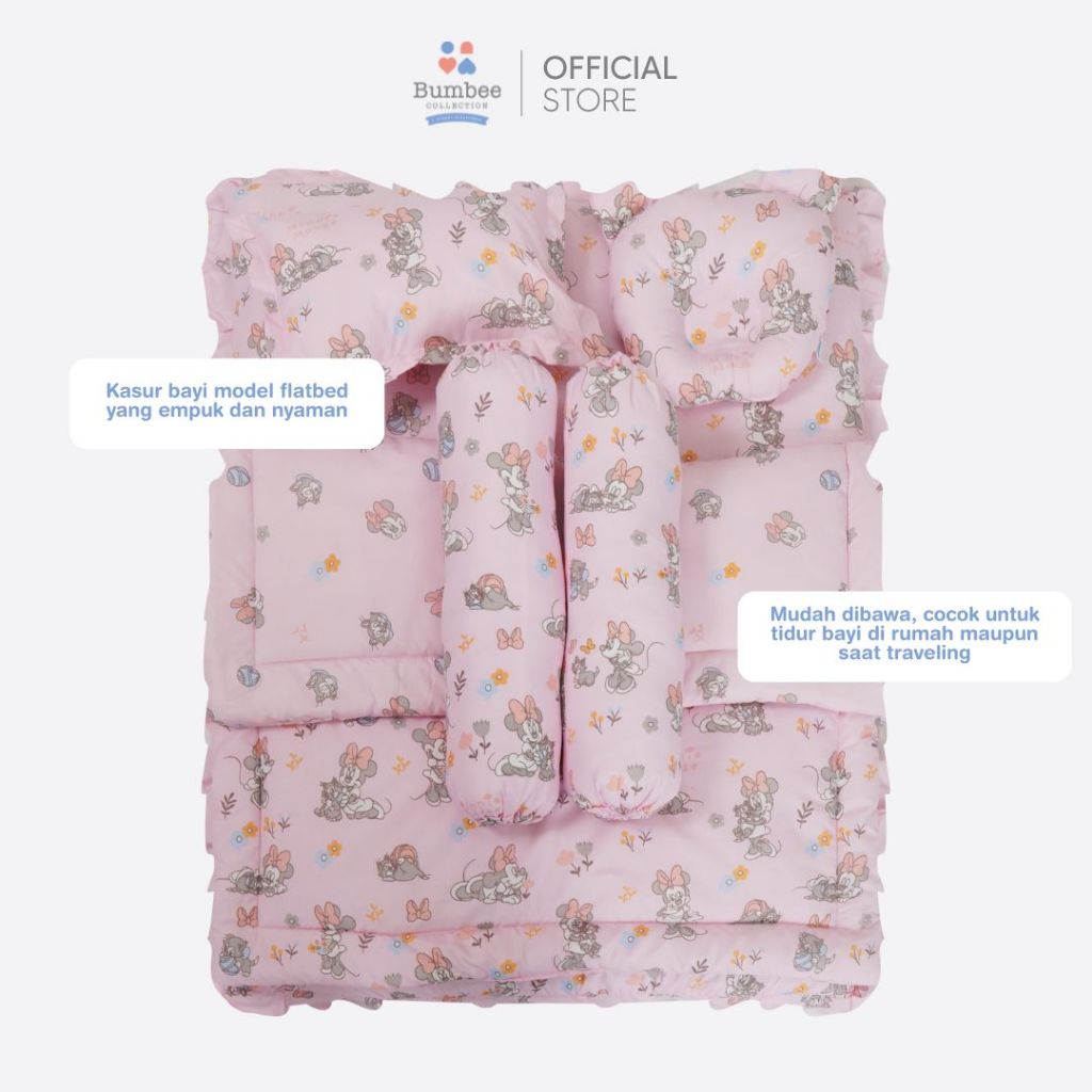 Terlaris [Buy 1 Get 1] Bumbee Collection - Kasur Set Bayi + Kelambu Baby Mattress Set Free Cuddle