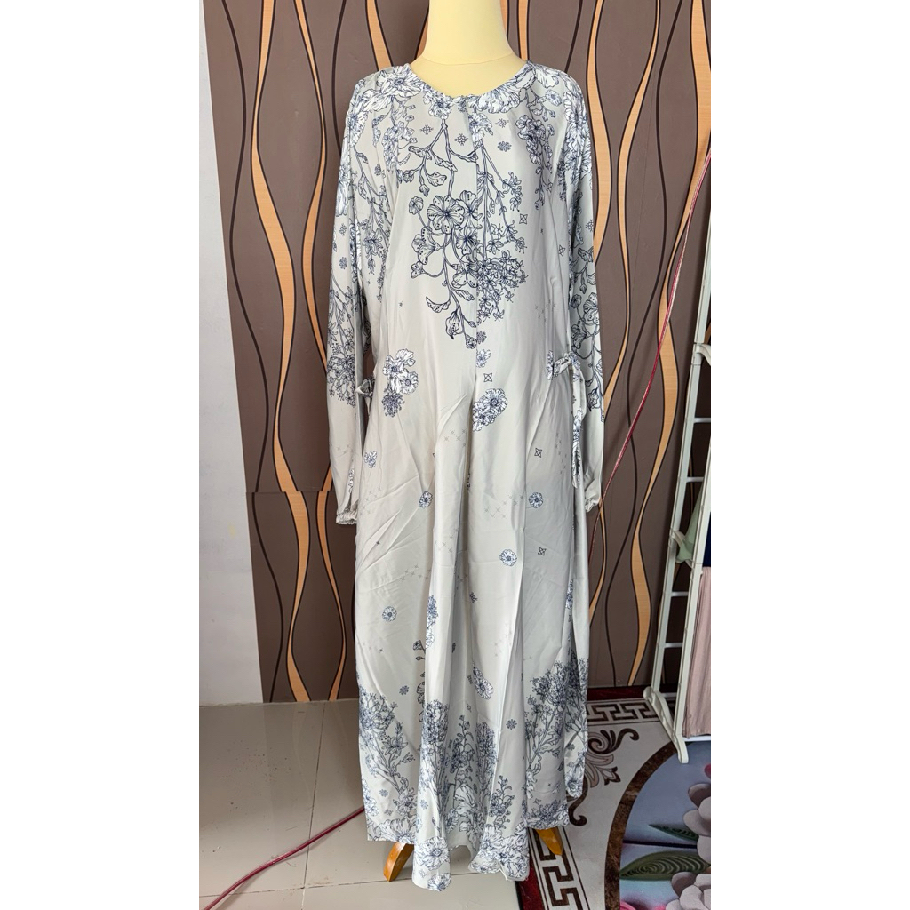 GAMIS MOTIF BAHAN SILK PREMIUM - Aghashop1