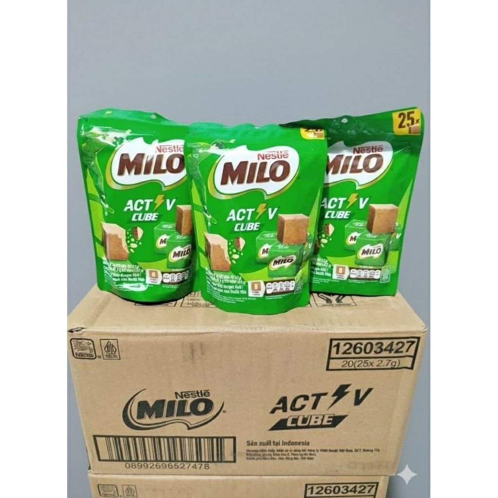 Permen Milo Activ cube 25pcs Milo Nestle Permen Coklat