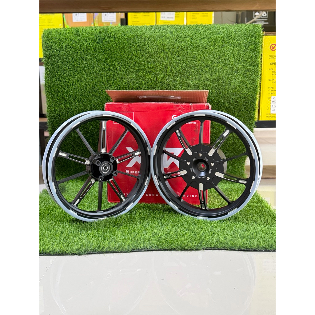 Velg Racing X1R CNC Ring 14 x 185/215 Palang 10 PNP untuk Beat / Vario 110 / Scoopy, Original Vietna