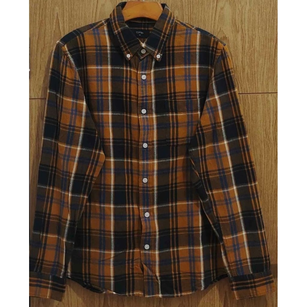 kemeja flannel kombinasi Topten