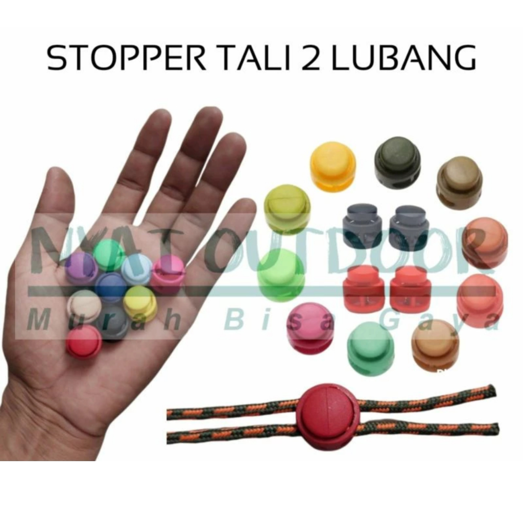 stopper bulat warna warni stoper tali sepatu tali masker