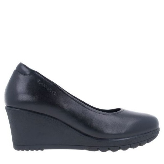 Bocorocco D. Bologna 99 Nero - Wedges Kulit Asli Warna Hitam