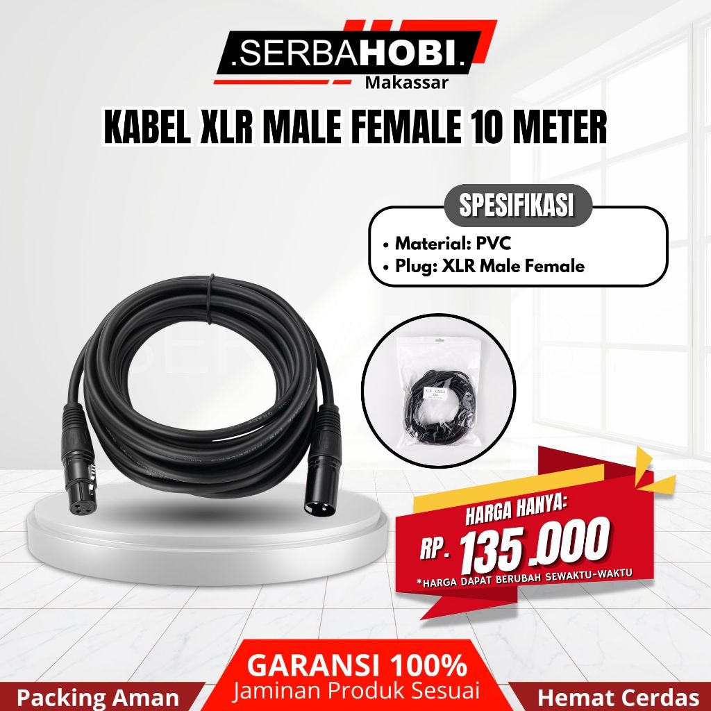 Kabel Xlr Male Female / Kabel Xlr Microphone / Kabel XLR Sound System Murah