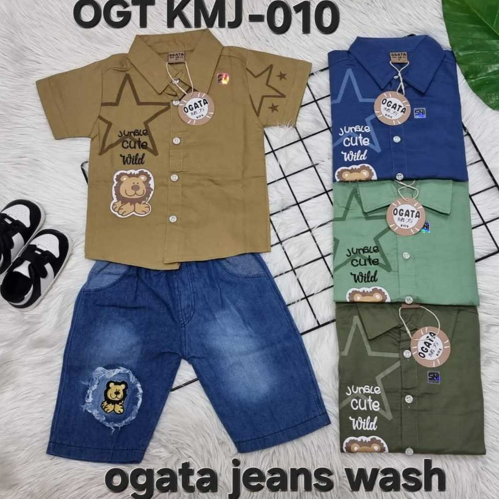 Setelan Step One All Size 3-12 Bulan - Set Baju & Celana Pendek Anak Laki-laki