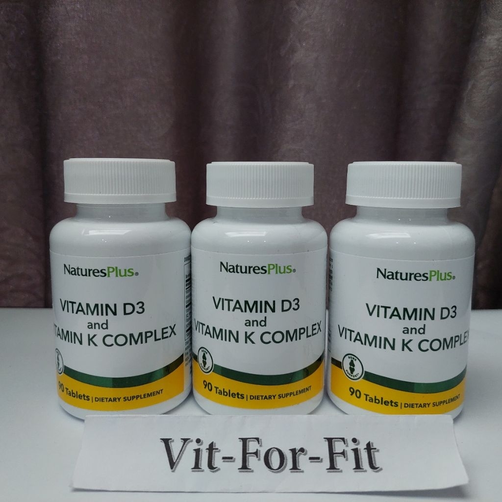 Natures Plus Vitamin D3 and Vitamin K Complex - 90 tablets || NaturesPlus
