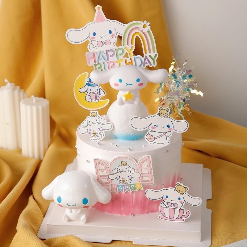 Topper cake varianBoneka Cinnamoroll Dekorasi Hiasan Kue Ulang Tahun / Figure Cinnamoroll Sanrio