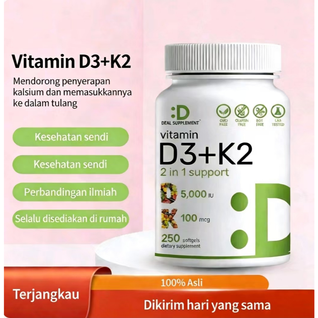 DEAL Vitamin D3 K2 5000 IU 100mcg VCO