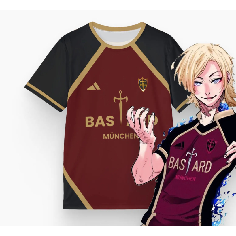 Jersey ANIME Blue Lock Bastard Munchen, Kaos Unisex