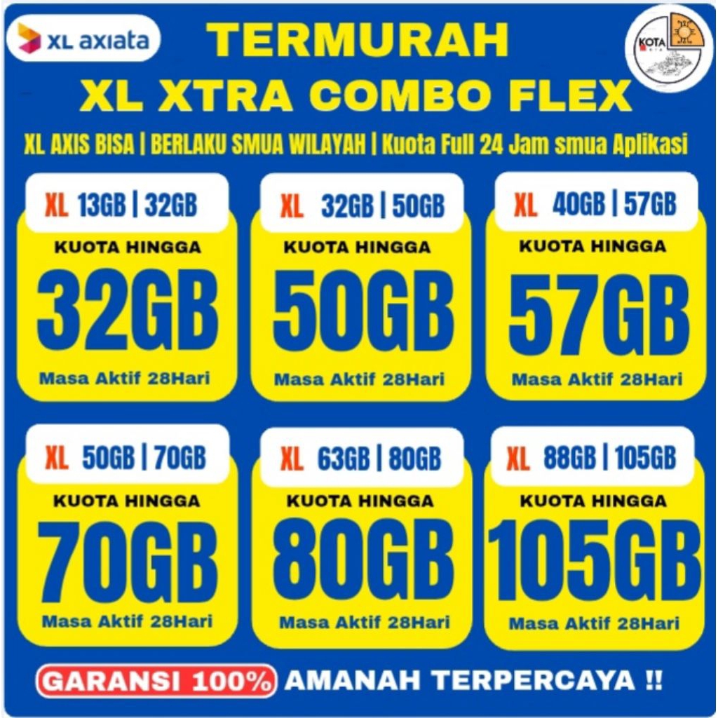 Paket Data XL Xtra Combo Flex Max XL Akrab MURAH | Proses Cepat